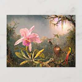 Heade - Cattleya Orchid en Drie Hummingvogels Briefkaart