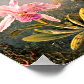 Heade - Cattleya Orchid en Drie Hummingvogels Poster (Hoek)