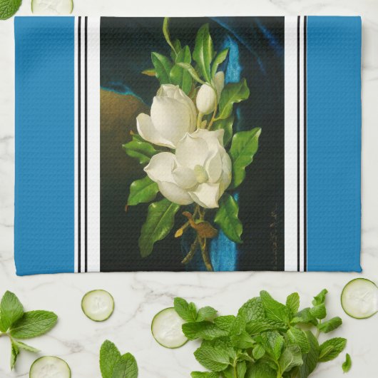 Heade Giant Magnolia Flower Blosgeld Theedoek (Gevouwen)