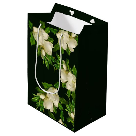 Heade Giant Magnolia Flower Blossom Gift Bag Medium Cadeauzakje (Voorkant Gekanteld)
