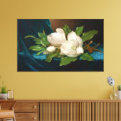 HEADE Giant Magnolias op een Blauw Fluweel Doek 18 Canvas Afdruk (Insitu (Woonkamer))