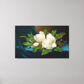 HEADE Giant Magnolias op een Blauw Fluweel Doek 18 Canvas Afdruk (Voorkant)
