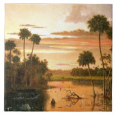 Heade - Great Florida Sunset, mooi kunstschilderij Tegeltje (Voorkant)