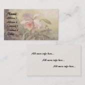 Heade Hummingbird Bird Orchid Flower Visitekaartje (Voorkant / Achterkant)
