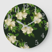Heade Magnolia Flower BlossingWall klok (Voorkant)