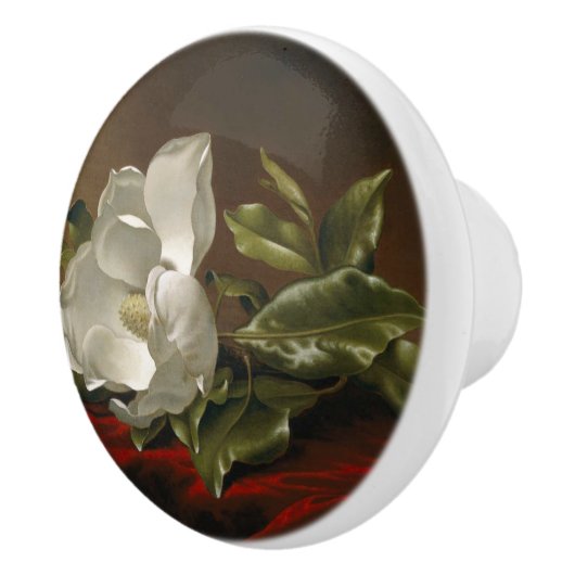 Heade Magnolia Flower Red Velvet Painting Knob Keramische Knop (Rechts)