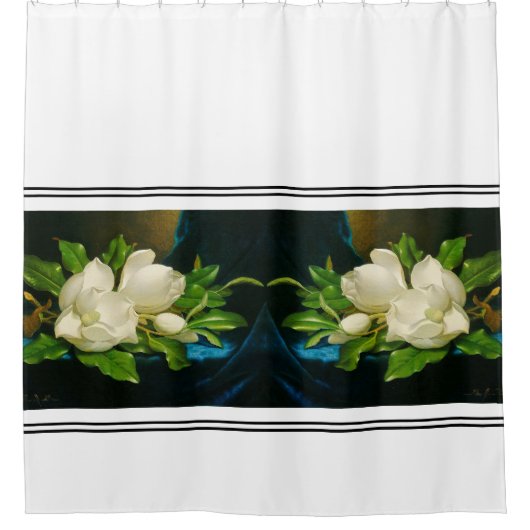 Heade Magnolia Flowers Blossom Curtain Douchegordijn (Voorkant)