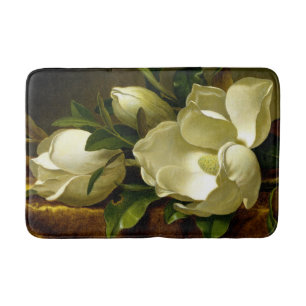 Heade Magnolia Flowers Gold Velvet Badmat