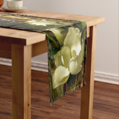 Heade Magnolia Flowers Gold Velvet Table Runner Medium Tafelloper (Voorbeeld)