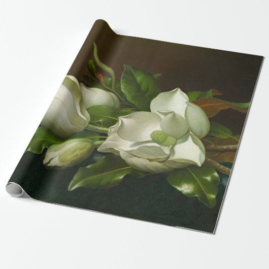 Heade Magnolias Floral Painting Cadeaupapier (Uitgerold)