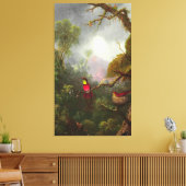 HEADE - nestelende kolibries, Braziliaans landscha Canvas Afdruk (Insitu (Woonkamer))