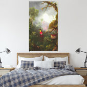 HEADE - nestelende kolibries, Braziliaans landscha Canvas Afdruk (Insitu (Slaapkamer))