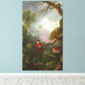 HEADE - nestelende kolibries, Braziliaans landscha Canvas Afdruk (Insitu (Houten vloer))