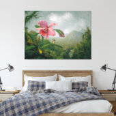 HEADE Orchidee en kolibrie bij een waterval 1902 Canvas Afdruk (Insitu (Slaapkamer))