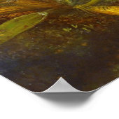 Heade - orchidee en levende vogel nabij een waterv poster (Hoek)