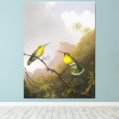 HEADE  Twee Kolibrie Koperstaartamazili - Canvas Afdruk (Insitu (Houten vloer))