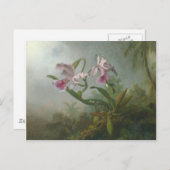 Heade - Twee Orchideeën en een Humming Bird Briefkaart (Voorkant / Achterkant)