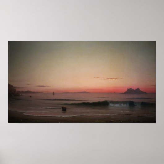 Heade - zingend strand Manchester Massachusetts Poster (Voorkant)