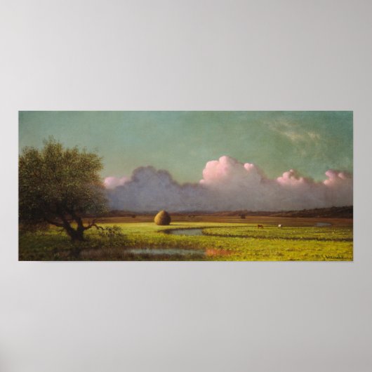 Heade - Zonlicht en schaduw, Newbury Marshes Poster (Voorkant)