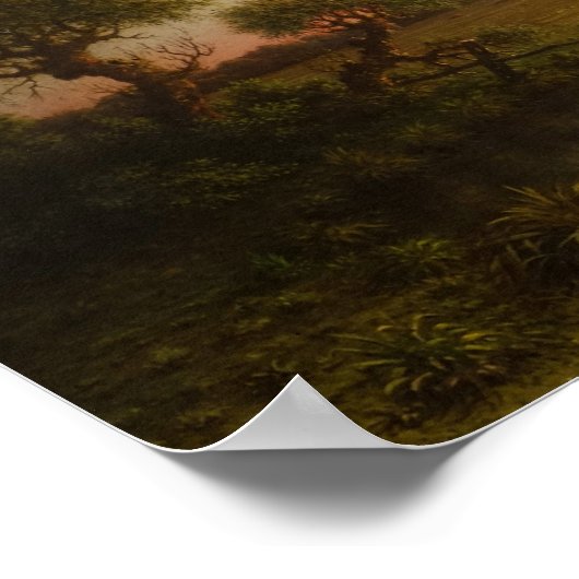 Heade - Zonnetijd op de moerassen 1867 Poster (Hoek)