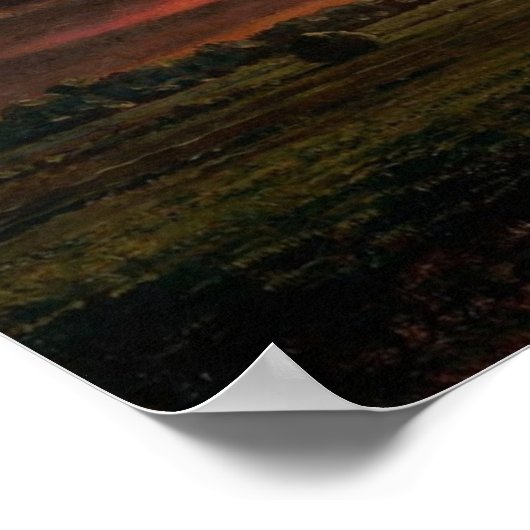 Heade - Zonnetijd over de moerassen 1890 Poster (Hoek)