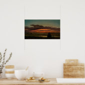 Heade - Zonsondergang Over De Moerassen 1890 Poster (Keuken)