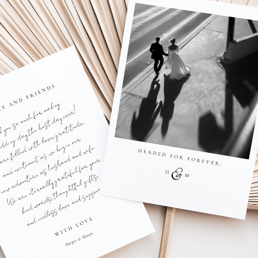 "Headed for Forever" Foto - Dankjewel Kaart