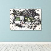 Headingley Cricket & Rugby Stadiums, Leeds Canvas Afdruk (Insitu (Houten vloer))