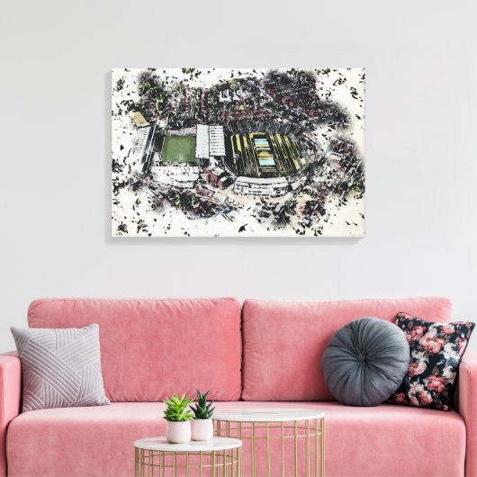 Headingley Cricket & Rugby Stadiums, Leeds Canvas Afdruk (Insitu (Woonkamer))