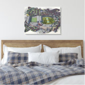 Headingley Cricket & Rugby Stadiums, Leeds Canvas Afdruk (Insitu (Slaapkamer))