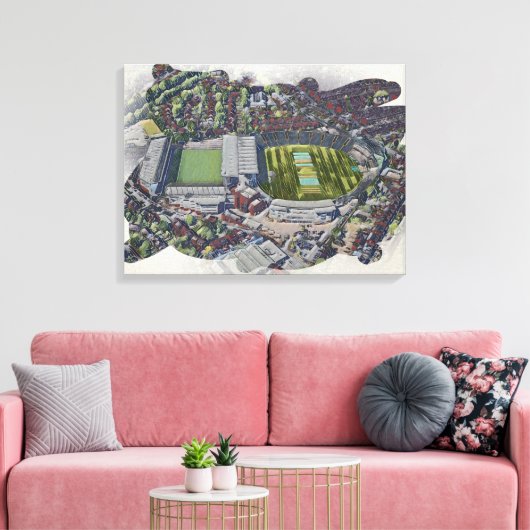 Headingley Cricket & Rugby Stadiums, Leeds Canvas Afdruk (Insitu (Woonkamer))