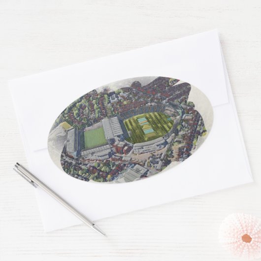 Headingley Cricket & Rugby Stadiums, Leeds Ovale Sticker (Envelop)