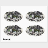 Headingley Cricket & Rugby Stadiums, Leeds Ovale Sticker (Vel)