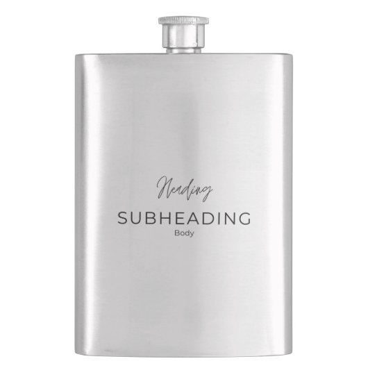 #HeadingSubheadingBodyClassicFlask Flacon (Voorkant)