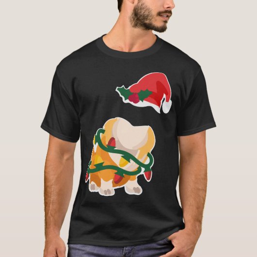 headless corgi body pak with christmas hat t-shirt (Voorkant)