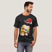 headless corgi body pak with christmas hat t-shirt (Voorkant volledig)