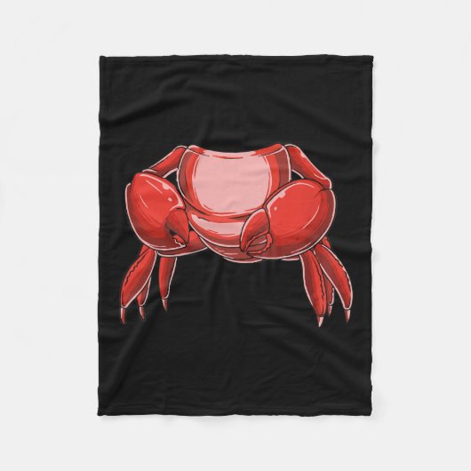 Headless Crab Kostuum Grappig Gevist Krab Lovers H Fleece Deken (Voorkant)