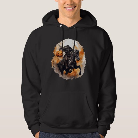 Headless Horeman met pompoenhoofd Hoodie (Voorkant)