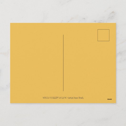 HEADLESS HORSEMAN GOTHIC WITCH, UNICORN & OWL Blan Feestdagenkaart (Achterkant)