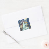 HEADLESS HORSEMAN GOTHIC WITCH, UNICORN, OWL VIERKANTE STICKER (Envelop)