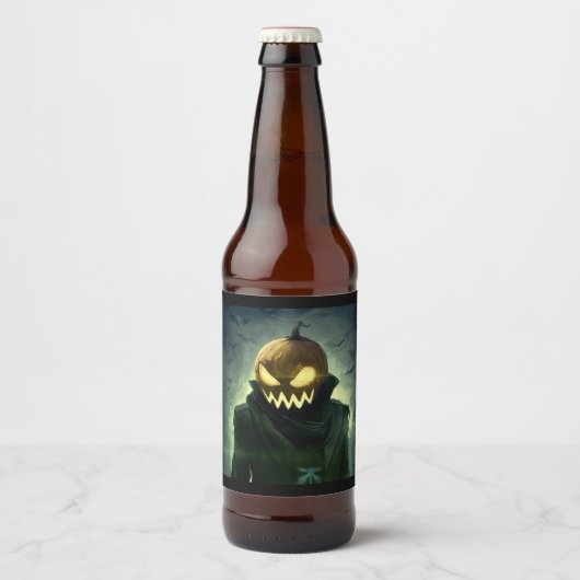 Headless Horseman Halloween Bier Labels Etiket (Voorkant)