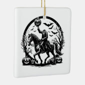 Headless Horseman Halloween Circle Design Keramisch Ornament (Rechts)