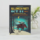 Headless Horseman Halloween Party Uitnodigingen (Staand voorkant)