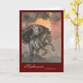 Headless Horseman Halloween Wenskaart Kaart (Gele Bloem)
