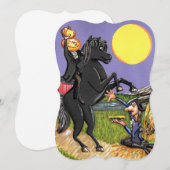Headless Horseman Ichabod Crane Invitation Bracket Kaart (Voorkant / Achterkant)