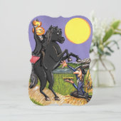 Headless Horseman Ichabod Crane Invitation Bracket Kaart (Staand voorkant)