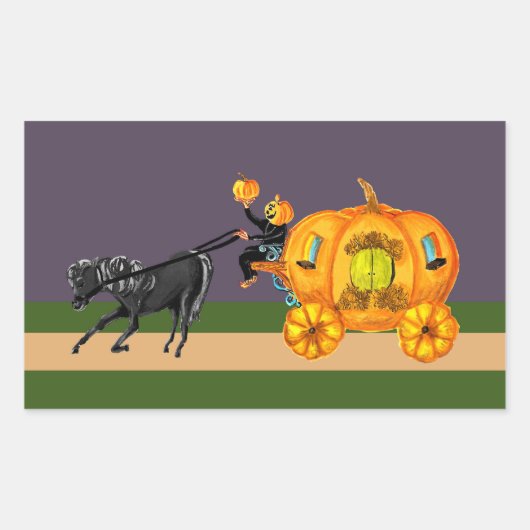 Headless Horseman Pumpkin Carriage Riding sticker (Voorkant)