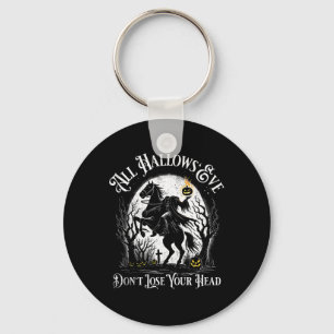 Headless Horseman Pumpkin Face Happy Halloween Sal Sleutelhanger