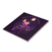 Headless Horseman Roasting Marshmallow Art Tegeltje (Zijkant)