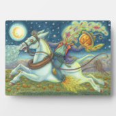 HEADLESS HORSEMAN SCARECROW & WITTE MUL Halloween Fotoplaat (voorkant)